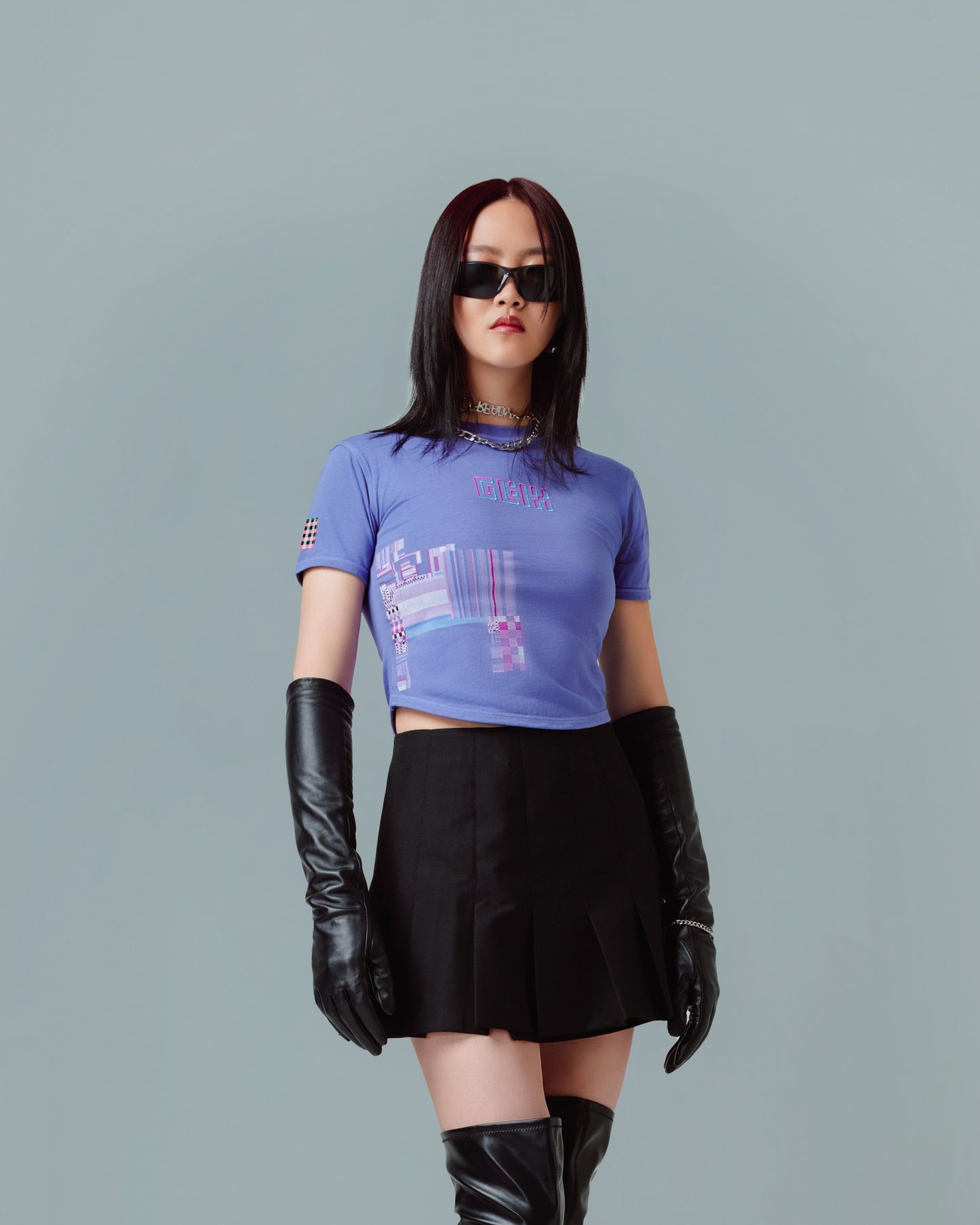 PURPLE CROP TOP BABY TEE - BRUTALISMUS!