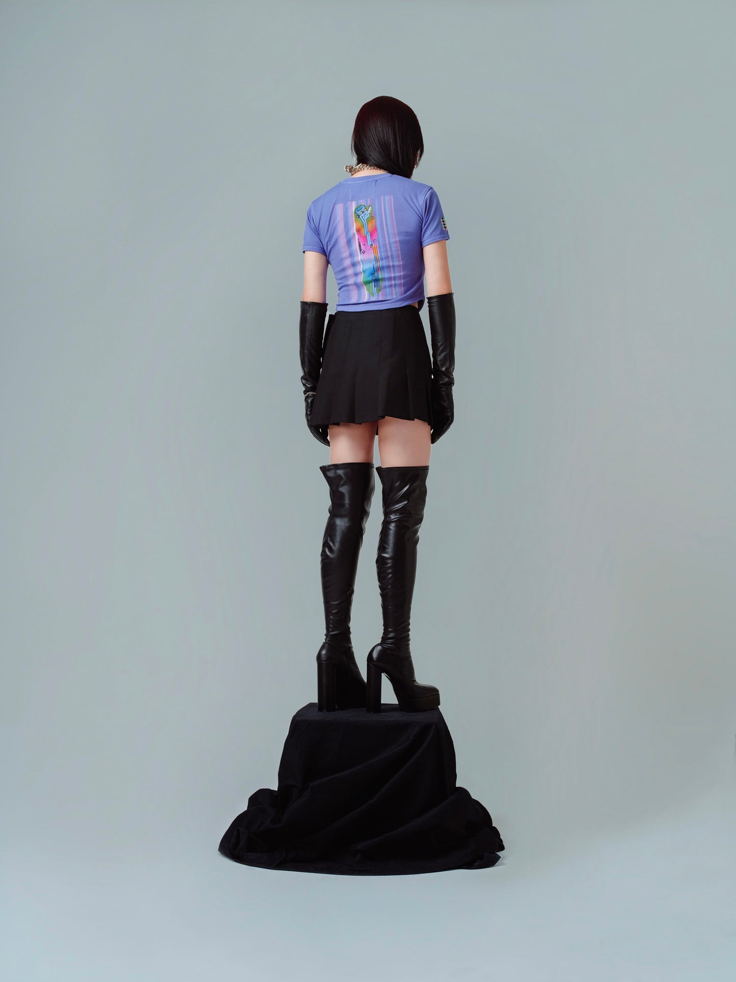 PURPLE CROP TOP BABY TEE - BRUTALISMUS!