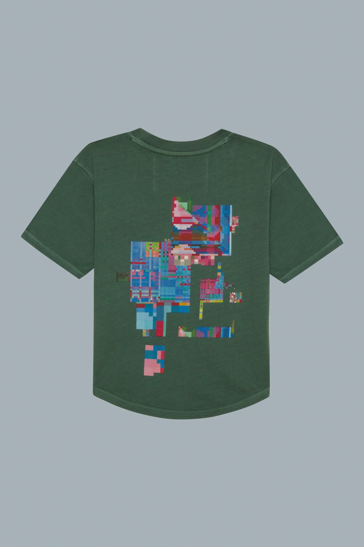GREEN CROP TOP BABY TEE - LOST IN GLITCH