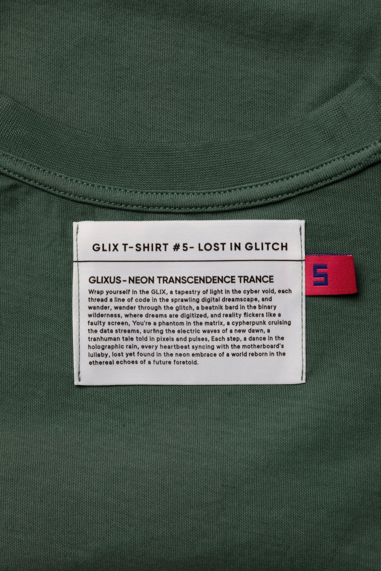 GREEN CROP TOP BABY TEE - LOST IN GLITCH