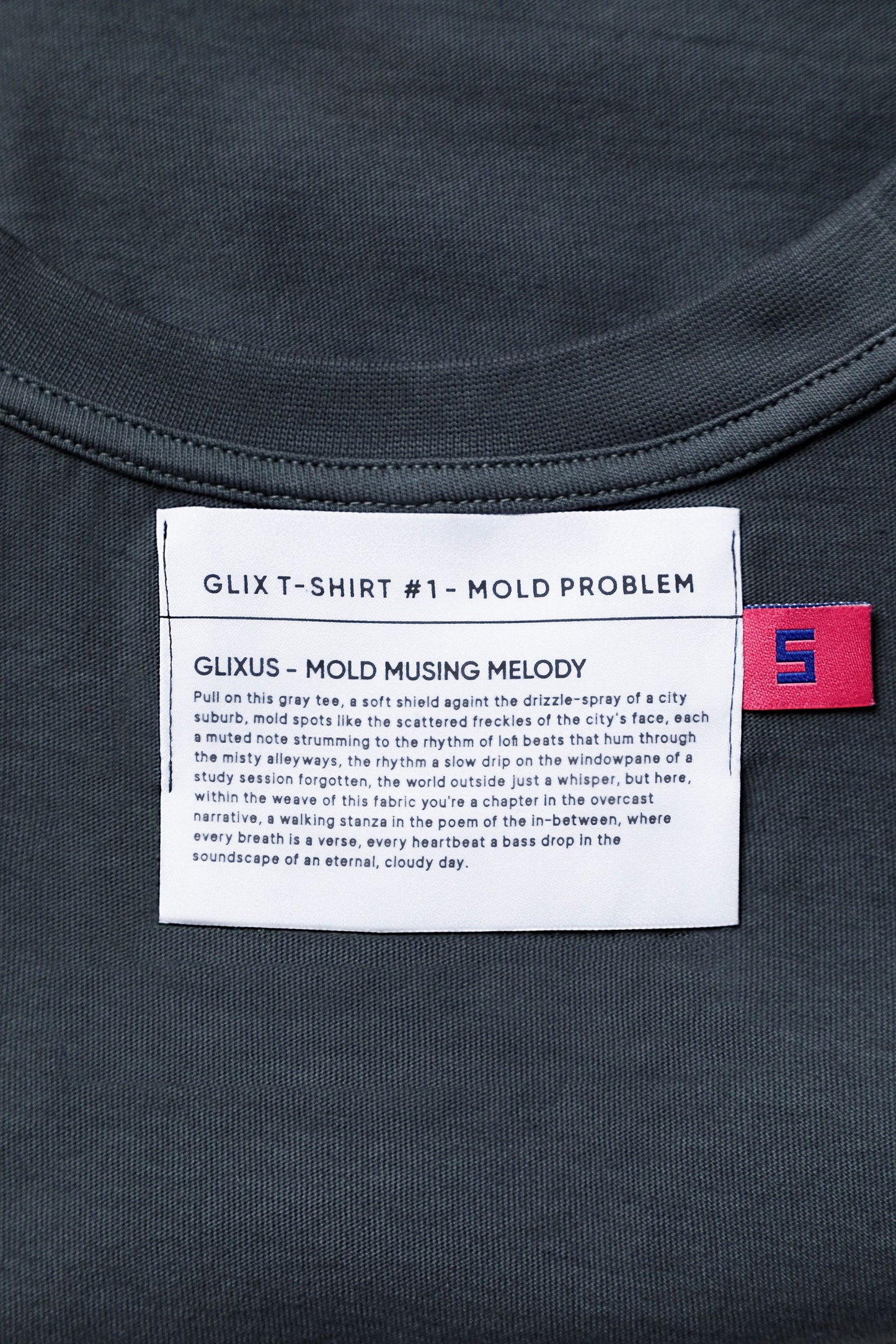 DARK GREY CROP TOP BABY TEE - MOLD PROBLEM