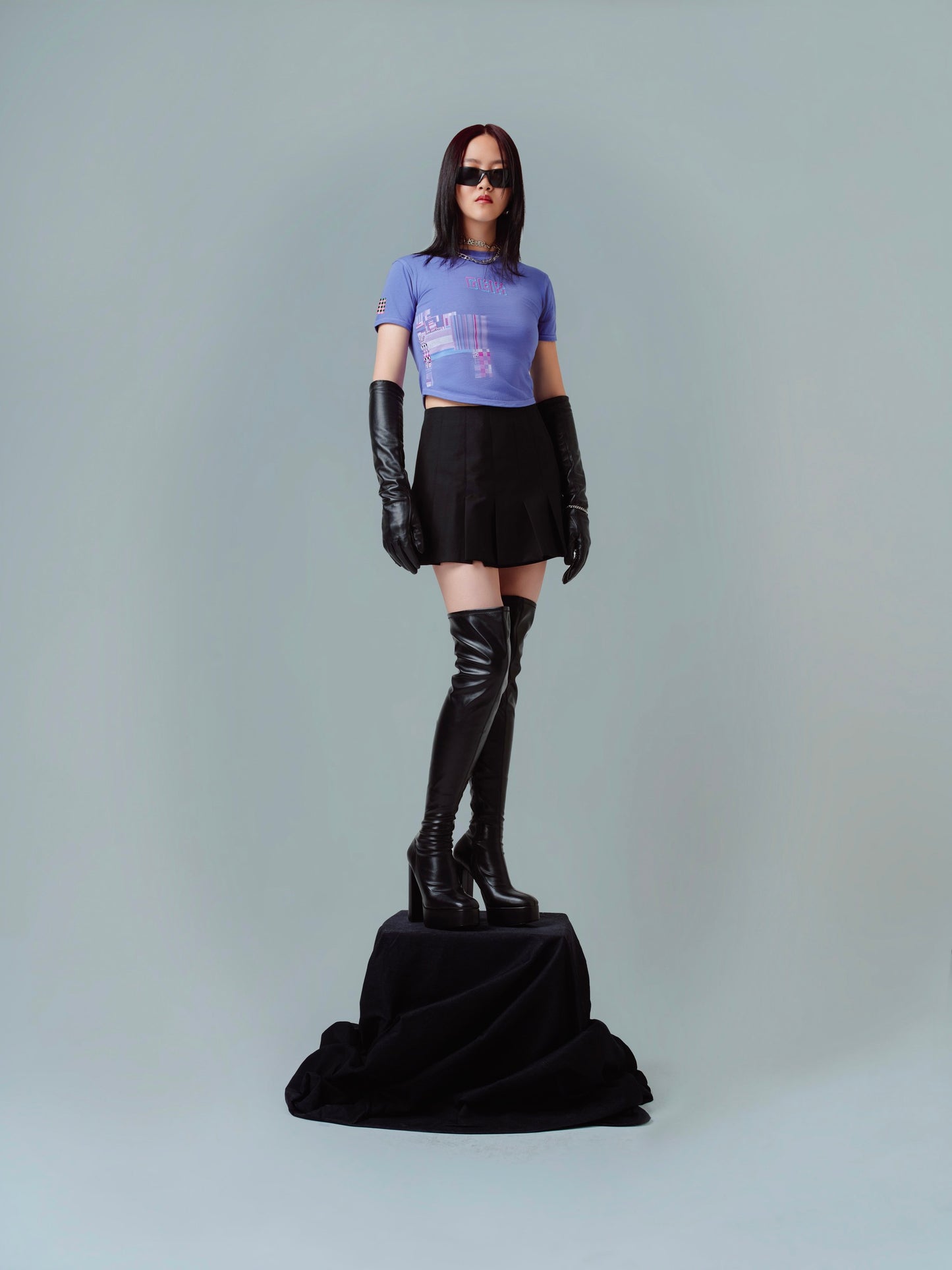 PURPLE CROP TOP BABY TEE - BRUTALISMUS!
