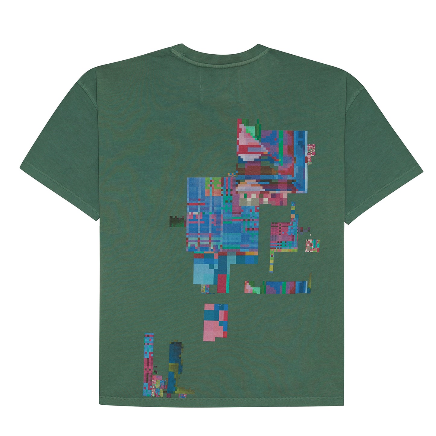 GREEN OVERSIZE T-SHIRT - LOST IN GLITCH