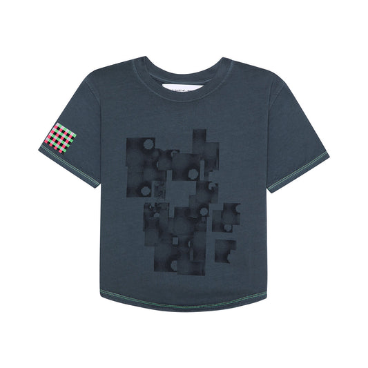 DARK GREY CROP TOP BABY TEE - MOLD PROBLEM