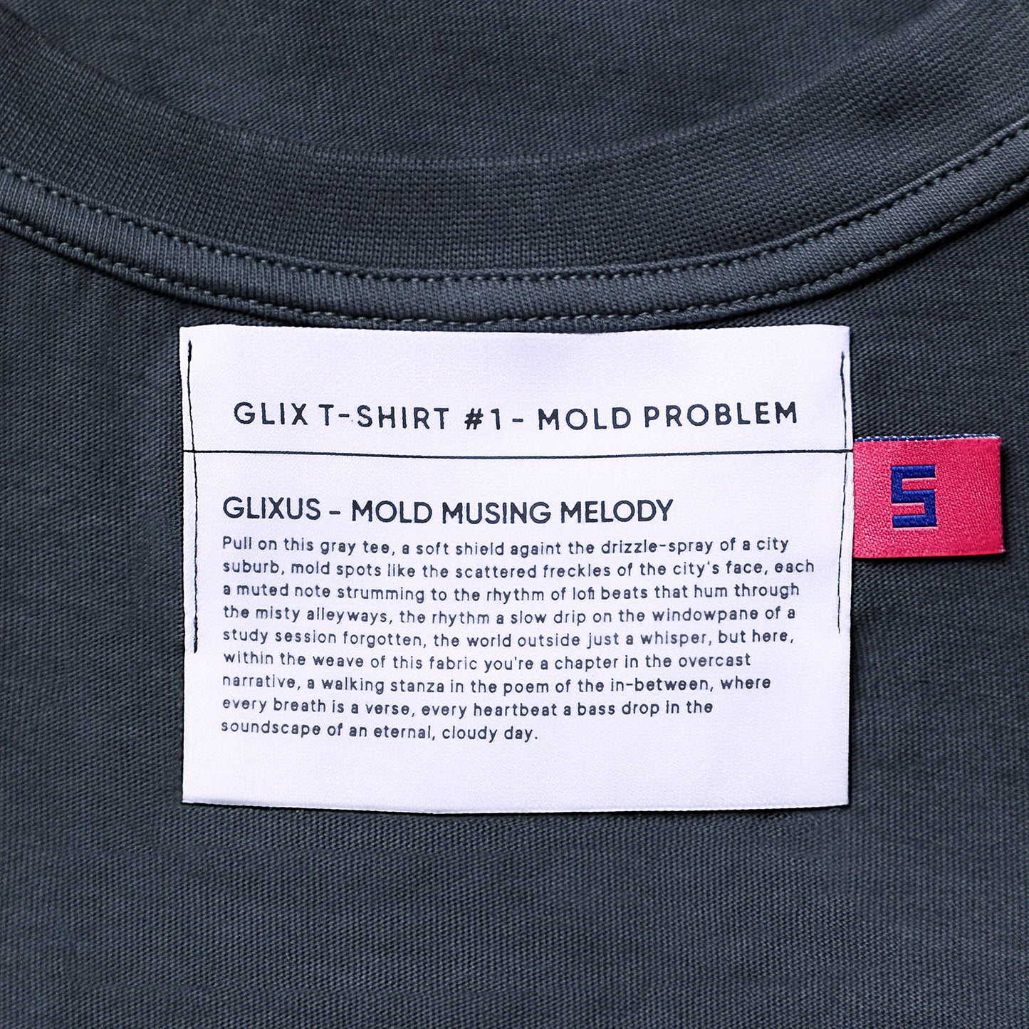 DARK GREY CROP TOP BABY TEE - MOLD PROBLEM