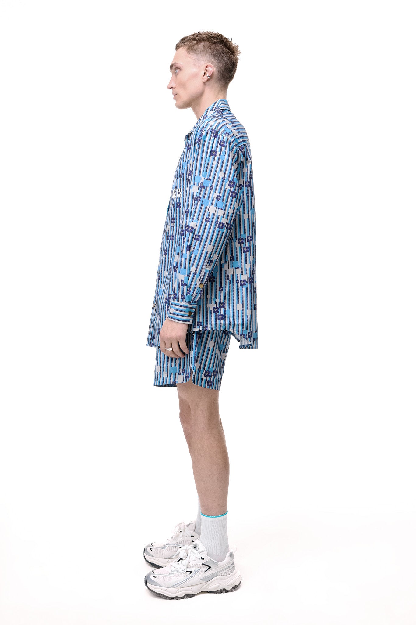 BUTTON DOWN SHIRT - WATER CRACKLE