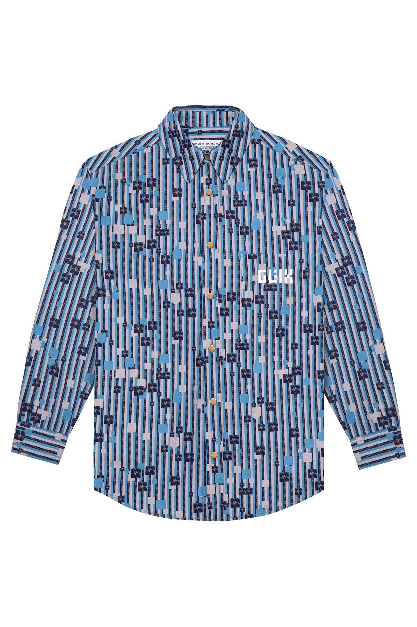 BUTTON DOWN SHIRT - WATER CRACKLE