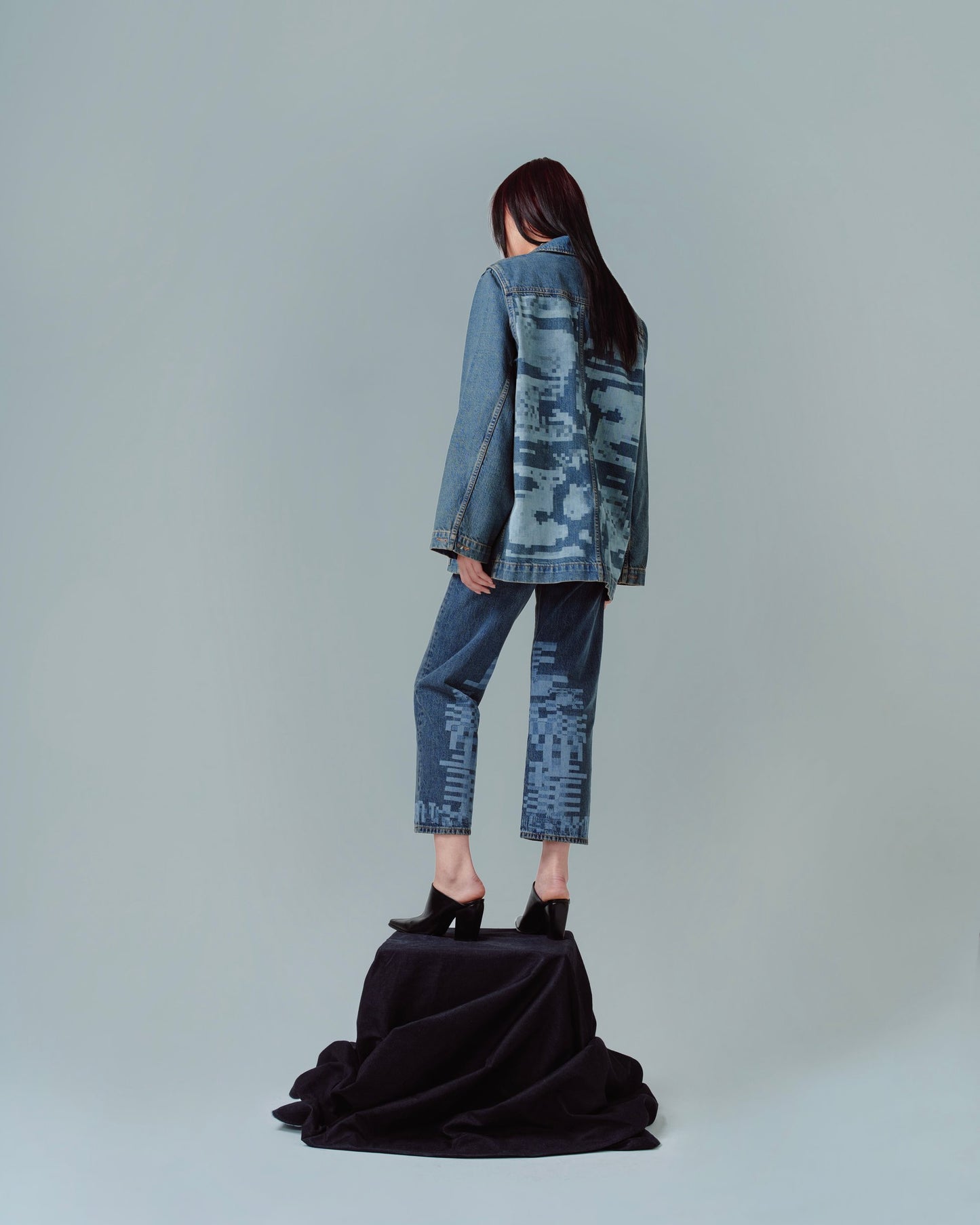 DENIM OVERSIZE JACKET - CORAL BIOME