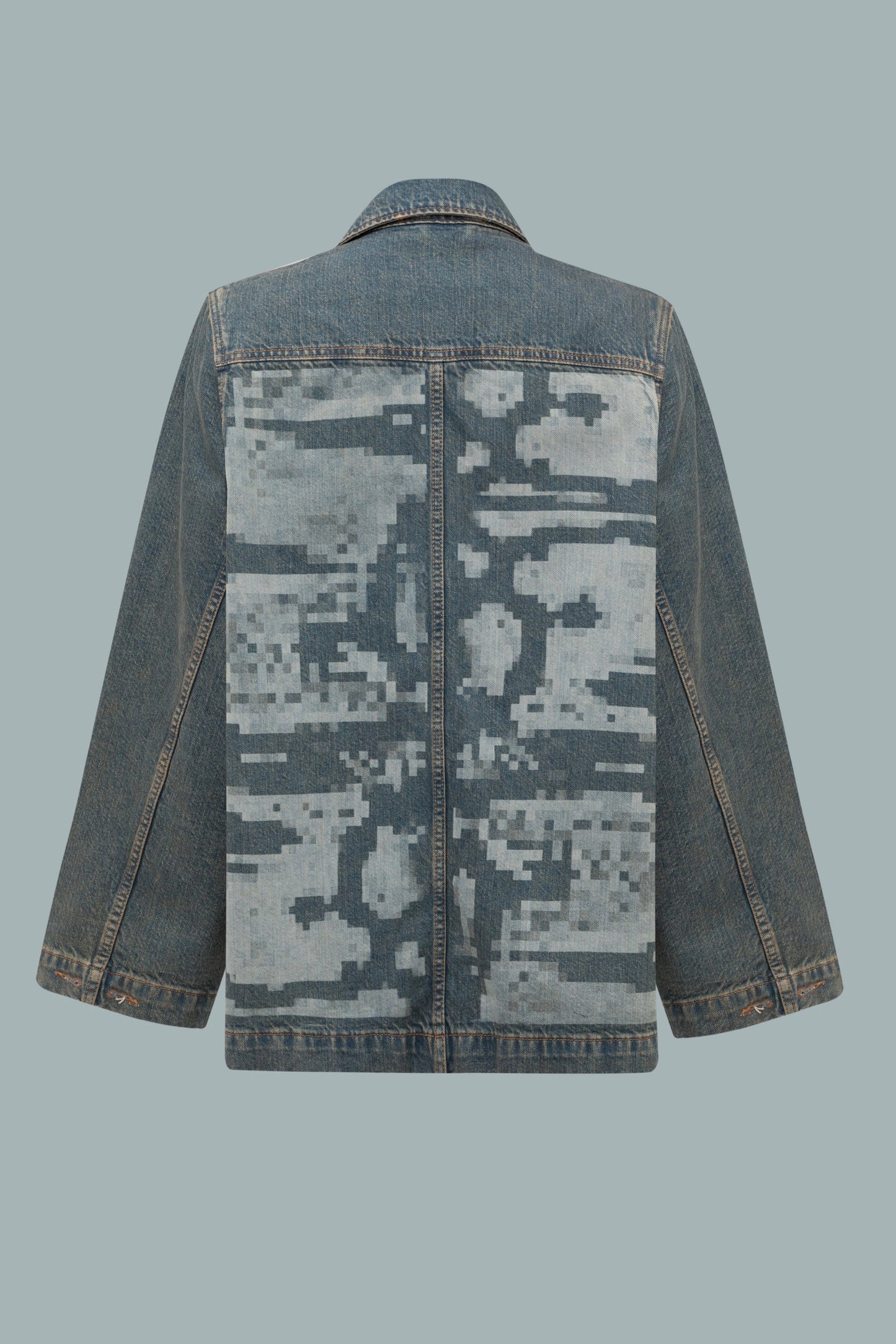 DENIM OVERSIZE JACKET - CORAL BIOME