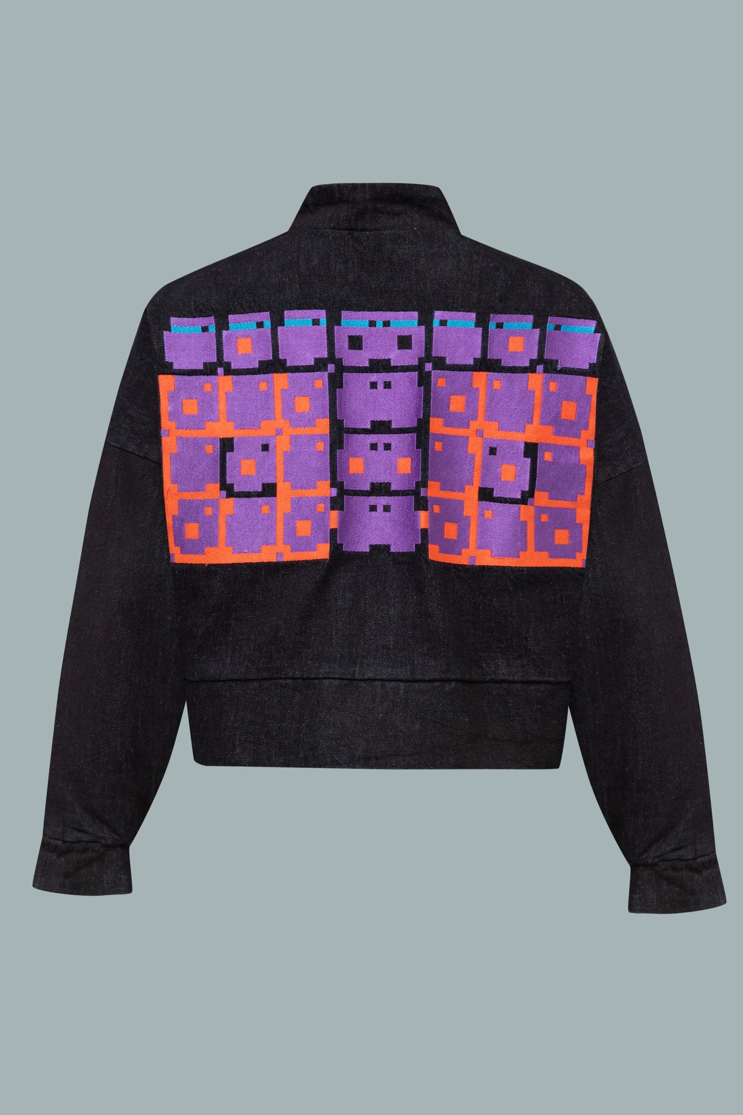 DENIM CROP BOMBER JACKET - TOTEM